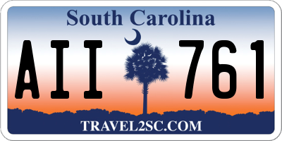 SC license plate AII761