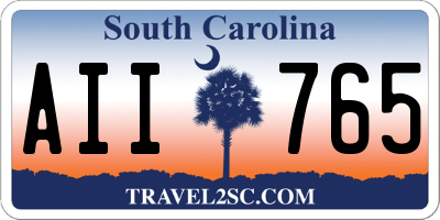 SC license plate AII765