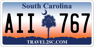 SC license plate AII767
