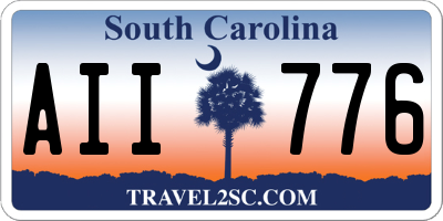 SC license plate AII776