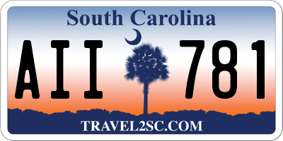 SC license plate AII781