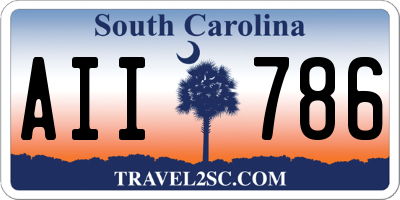 SC license plate AII786