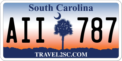 SC license plate AII787