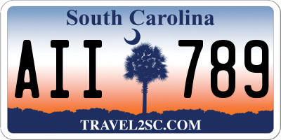 SC license plate AII789