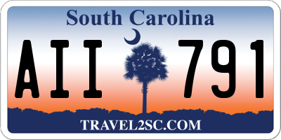 SC license plate AII791