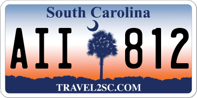 SC license plate AII812