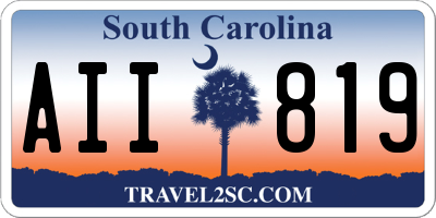 SC license plate AII819