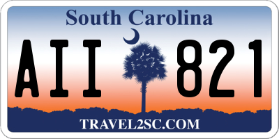 SC license plate AII821