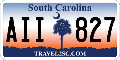 SC license plate AII827