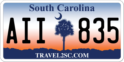 SC license plate AII835