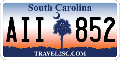 SC license plate AII852