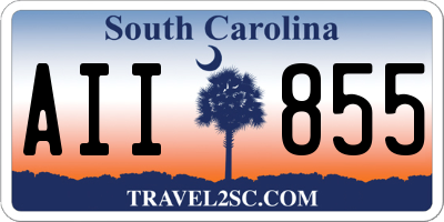 SC license plate AII855