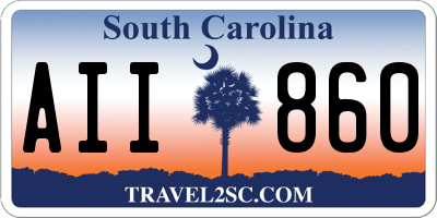 SC license plate AII860