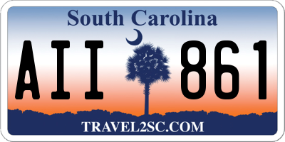 SC license plate AII861