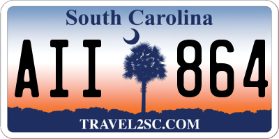 SC license plate AII864