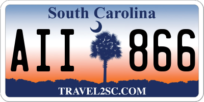 SC license plate AII866