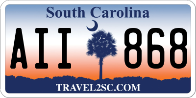 SC license plate AII868