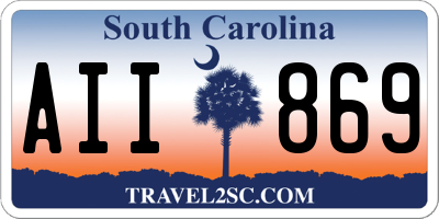 SC license plate AII869