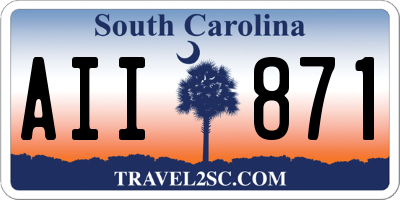 SC license plate AII871