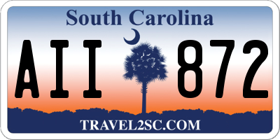 SC license plate AII872