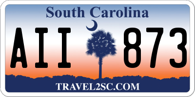 SC license plate AII873