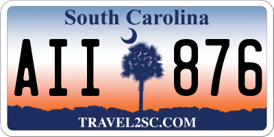 SC license plate AII876