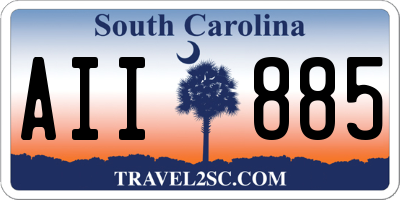 SC license plate AII885