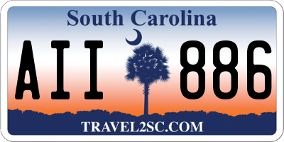 SC license plate AII886