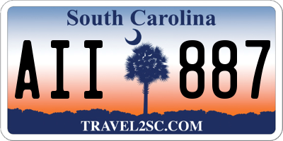 SC license plate AII887