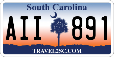 SC license plate AII891