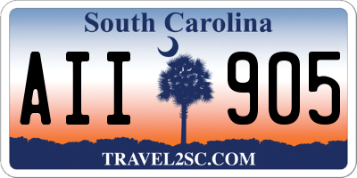 SC license plate AII905