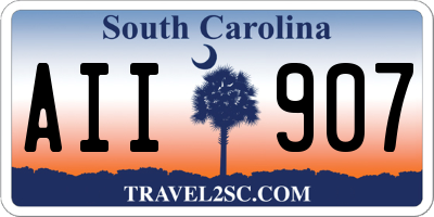 SC license plate AII907