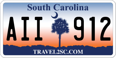 SC license plate AII912