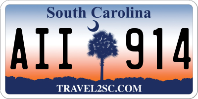 SC license plate AII914