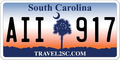SC license plate AII917