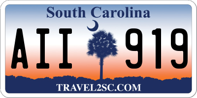SC license plate AII919