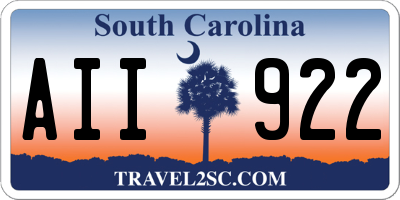 SC license plate AII922