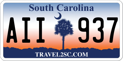 SC license plate AII937