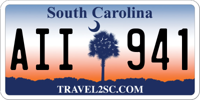 SC license plate AII941