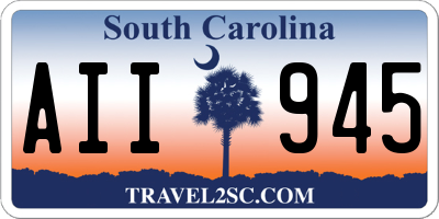 SC license plate AII945