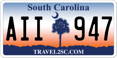 SC license plate AII947