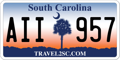 SC license plate AII957