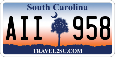 SC license plate AII958