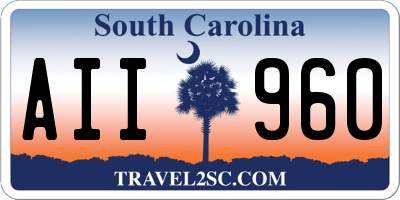 SC license plate AII960