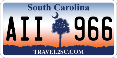 SC license plate AII966