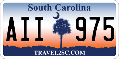 SC license plate AII975