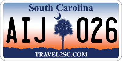 SC license plate AIJ026