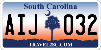SC license plate AIJ032