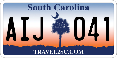 SC license plate AIJ041