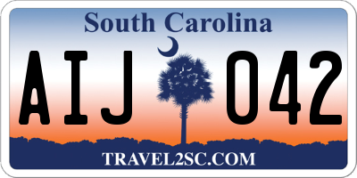 SC license plate AIJ042